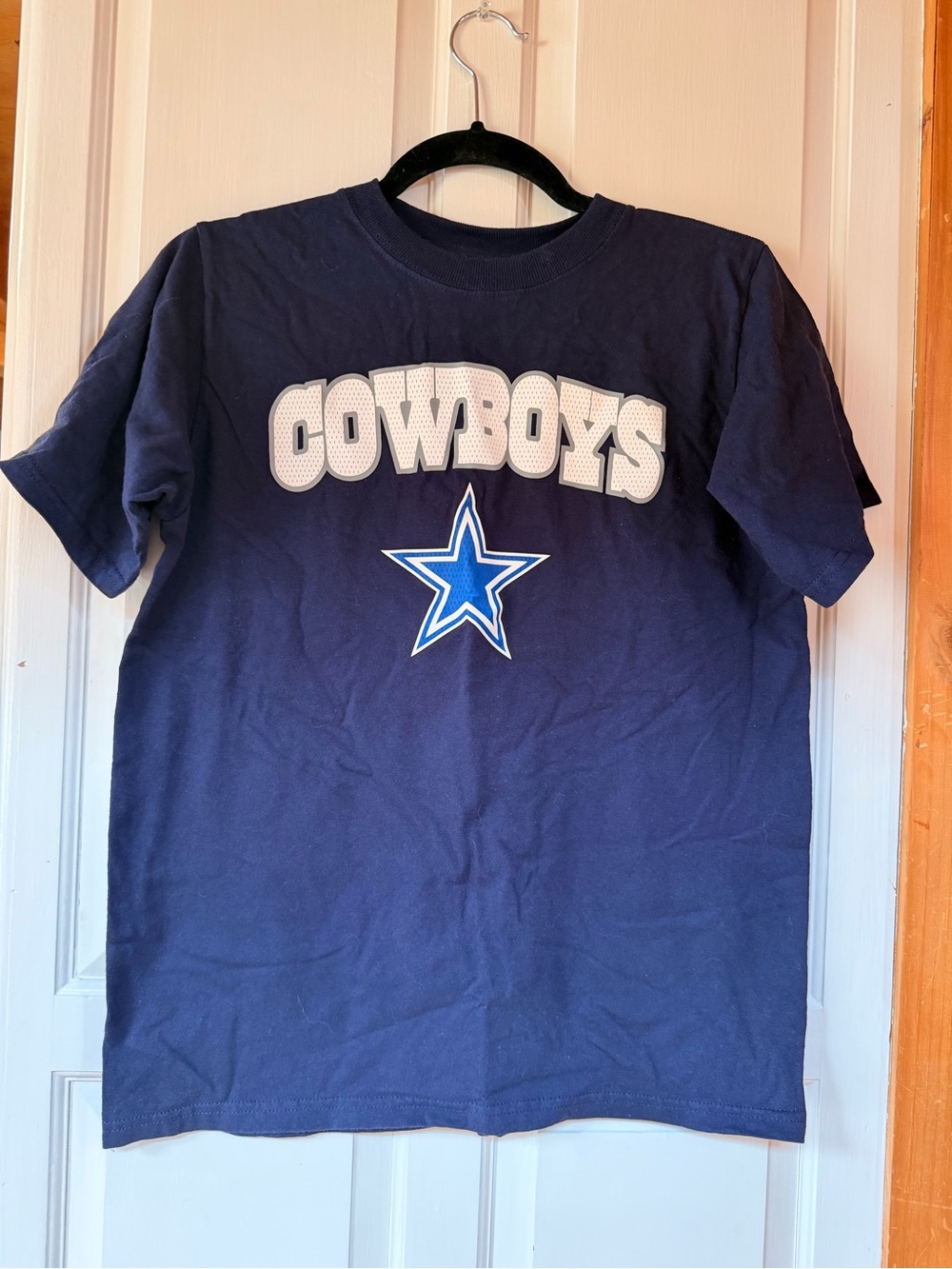 NFL Cowboys Navy Blue Tee with White Lettering and Blue Star